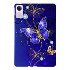 For Redmi Pad SE Color Painting Pattern Smart Tablet TPU Case(Blue Butterfly) - 1