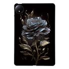 For Redmi Pad SE 8.7 4G Color Painting Pattern Smart Tablet TPU Case(Black Rose) - 1