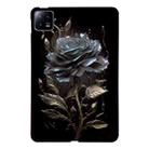 For Xiaomi Pad 6 Color Painting Pattern Smart Tablet TPU Case(Black Rose) - 1