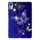 For Xiaomi Pad 5 Pro 12.4 Color Painting Pattern Smart Tablet TPU Case(Blue Butterfly) - 1