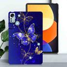 For Xiaomi Pad 5 Pro 12.4 Color Painting Pattern Smart Tablet TPU Case(Blue Butterfly) - 2