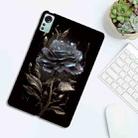 For Xiaomi Pad 5 Pro 12.4 Color Painting Pattern Smart Tablet TPU Case(Black Rose) - 3