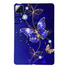 For Xiaomi Pad 6S Pro 12.4 Color Painting Pattern Smart Tablet TPU Case(Blue Butterfly) - 1