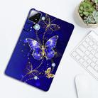 For Xiaomi Pad 6S Pro 12.4 Color Painting Pattern Smart Tablet TPU Case(Blue Butterfly) - 3