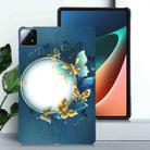 For Xiaomi Pad 6S Pro 12.4 Color Painting Pattern Smart Tablet TPU Case(Butterfly Circle) - 2