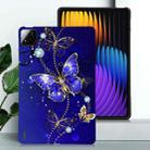 For Xiaomi Pad 7 / Pad 7 Pro Color Painting Pattern Smart Tablet TPU Case(Blue Butterfly) - 2