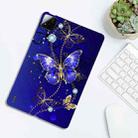 For Xiaomi Pad 7 / Pad 7 Pro Color Painting Pattern Smart Tablet TPU Case(Blue Butterfly) - 3