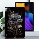 For Xiaomi Pad 7 / Pad 7 Pro Color Painting Pattern Smart Tablet TPU Case(Black Rose) - 2