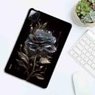 For Xiaomi Pad 7 / Pad 7 Pro Color Painting Pattern Smart Tablet TPU Case(Black Rose) - 3