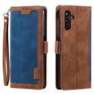 For Samsung Galaxy A36 Retro Splicing Horizontal Flip Leather Phone Case(Blue) - 1