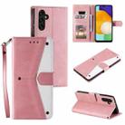 For Samsung Galaxy A16 5G Nail Skin Feel Stitching Calf Texture Leather Phone Case(Rose Gold) - 1