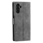 For Samsung Galaxy A36 Nail Skin Feel Stitching Calf Texture Leather Phone Case(Grey) - 3