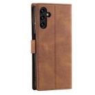 For Samsung Galaxy A36 Nail Skin Feel Stitching Calf Texture Leather Phone Case(Brown) - 3