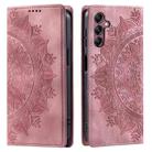 For Samsung Galaxy A36 Totem Embossed Magnetic Leather Phone Case(Rose Gold) - 2