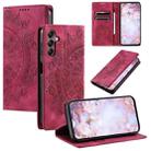 For Samsung Galaxy A17 5G Totem Embossed Magnetic Leather Phone Case(Red) - 1