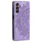 For Samsung Galaxy A17 5G Totem Embossed Magnetic Leather Phone Case(Purple) - 3