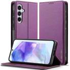 For Samsung Galaxy S24 FE 5G LC.IMEEKE L1 Series Frosted Fine Texture PU Phone Case(Purple) - 1