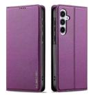 For Samsung Galaxy S24 FE 5G LC.IMEEKE L1 Series Frosted Fine Texture PU Phone Case(Purple) - 2