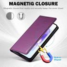 For Samsung Galaxy S24 FE 5G LC.IMEEKE L1 Series Frosted Fine Texture PU Phone Case(Purple) - 3