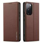 For Samsung Galaxy S20 FE LC.IMEEKE L1 Series Frosted Fine Texture PU Phone Case(Brown) - 2