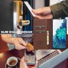 For Samsung Galaxy S20 FE LC.IMEEKE L1 Series Frosted Fine Texture PU Phone Case(Brown) - 3