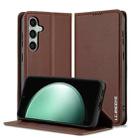 For Samsung Galaxy S23 5G LC.IMEEKE L1 Series Frosted Fine Texture PU Phone Case(Brown) - 1