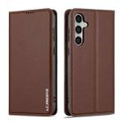 For Samsung Galaxy S23+ 5G LC.IMEEKE L1 Series Frosted Fine Texture PU Phone Case(Brown) - 2