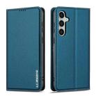 For Samsung Galaxy S23 FE 5G LC.IMEEKE L1 Series Frosted Fine Texture PU Phone Case(Blue) - 2