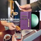 For Samsung Galaxy S23 FE 5G LC.IMEEKE L1 Series Frosted Fine Texture PU Phone Case(Purple) - 3