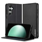 For Samsung Galaxy S24+ 5G LC.IMEEKE L1 Series Frosted Fine Texture PU Phone Case(Black) - 1