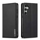For Samsung Galaxy S24+ 5G LC.IMEEKE L1 Series Frosted Fine Texture PU Phone Case(Black) - 2