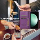 For Samsung Galaxy S24+ 5G LC.IMEEKE L1 Series Frosted Fine Texture PU Phone Case(Purple) - 3
