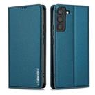 For Samsung Galaxy S21 5G LC.IMEEKE L1 Series Frosted Fine Texture PU Phone Case(Blue) - 2