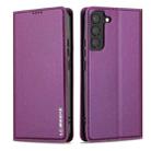 For Samsung Galaxy S21 5G LC.IMEEKE L1 Series Frosted Fine Texture PU Phone Case(Purple) - 2