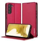 For Samsung Galaxy S22+ 5G LC.IMEEKE L1 Series Frosted Fine Texture PU Phone Case(Red) - 1