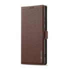 For Samsung Galaxy S25 Ultra 5G LC.IMEEKE L1 Series Frosted Fine Texture PU Phone Case(Brown) - 2