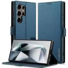 For Samsung Galaxy S25 Ultra 5G LC.IMEEKE L1 Series Frosted Fine Texture PU Phone Case(Blue) - 1