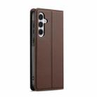 For Samsung Galaxy S25+ 5G LC.IMEEKE L1 Series Frosted Fine Texture PU Phone Case(Brown) - 3