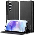 For Samsung Galaxy S25 5G LC.IMEEKE L1 Series Frosted Fine Texture PU Phone Case(Black) - 1