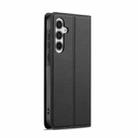 For Samsung Galaxy S25 5G LC.IMEEKE L1 Series Frosted Fine Texture PU Phone Case(Black) - 3