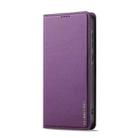 For Samsung Galaxy S25 5G LC.IMEEKE L1 Series Frosted Fine Texture PU Phone Case(Purple) - 2