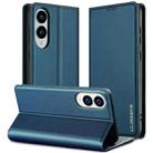 For Samsung Galaxy S25 Edge 5G LC.IMEEKE L1 Series Frosted Fine Texture PU Phone Case(Blue) - 1