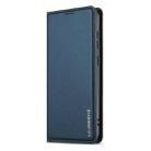 For Samsung Galaxy S25 Edge 5G LC.IMEEKE L1 Series Frosted Fine Texture PU Phone Case(Blue) - 2