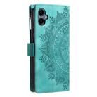 For Samsung Galaxy A06 5G Multi-Card Totem Zipper Leather Phone Case(Green) - 3
