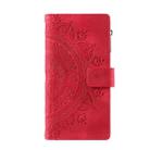 For Samsung Galaxy A06 5G Multi-Card Totem Zipper Leather Phone Case(Red) - 2