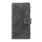 For Samsung Galaxy A06 5G Multi-Card Totem Zipper Leather Phone Case(Grey) - 2
