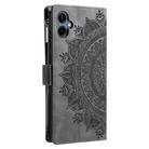 For Samsung Galaxy A06 5G Multi-Card Totem Zipper Leather Phone Case(Grey) - 3