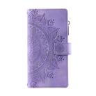 For Samsung Galaxy A06 5G Multi-Card Totem Zipper Leather Phone Case(Purple) - 2