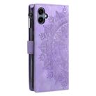 For Samsung Galaxy A06 5G Multi-Card Totem Zipper Leather Phone Case(Purple) - 3