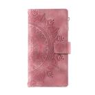 For Samsung Galaxy A06 5G Multi-Card Totem Zipper Leather Phone Case(Pink) - 2